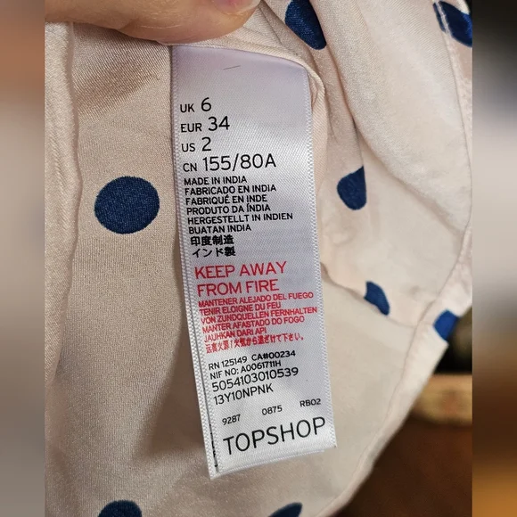 Topshop Polka Dot Satin Camisole - Picture 5 of 5